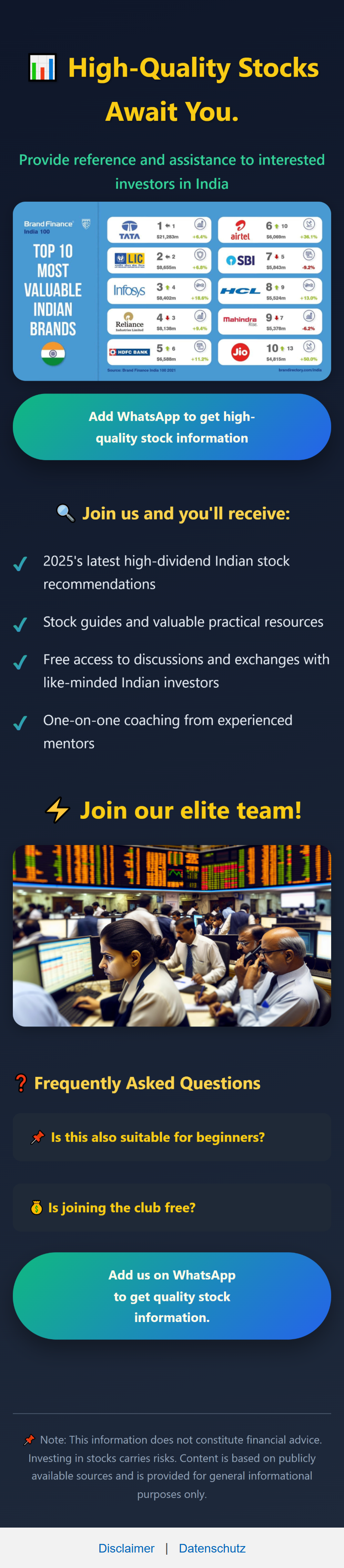 Daily market overview – Informational graphic